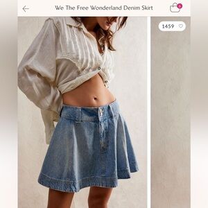 Free People Wonderland Denim Skirt - 27